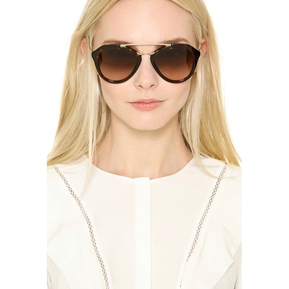 Prada tortoise aviator sunglasses - Picture 1 of 7